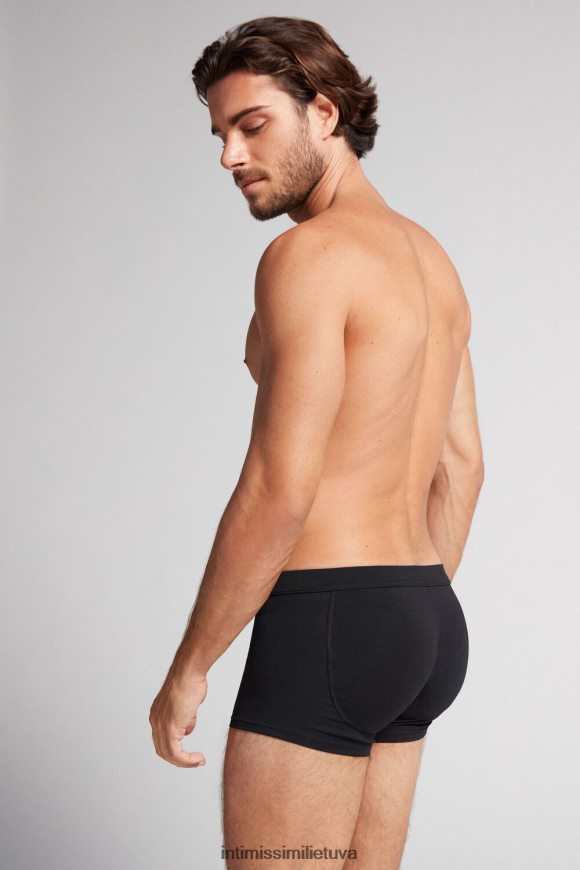 vyrų juodas tamprūs medvilniniai atsilenkimai Intimissimi apatinis trikotažas 248BPB22