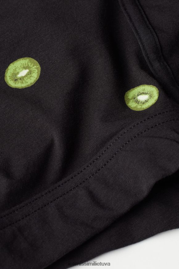 vyrų spausdinti juodai Kiwi print natūralios šviežios supima medvilnės boksai Intimissimi apatinis trikotažas 248BPB28