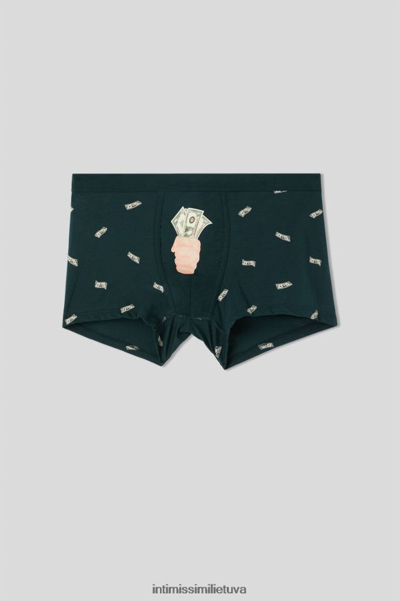 vyrų verde scuro st.soldi natūralūs švieži supima medvilniniai pinigų bokseriai Intimissimi apatinis trikotažas 248BPB2