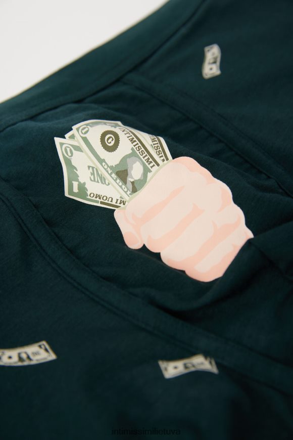 vyrų verde scuro st.soldi natūralūs švieži supima medvilniniai pinigų bokseriai Intimissimi apatinis trikotažas 248BPB2