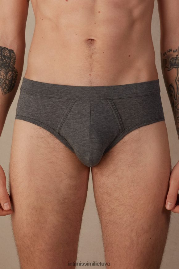 vyrų anglies pilkas melanžas natūralios šviežios supimos medvilnės kelnaitės Intimissimi apatinis trikotažas 248BPB30