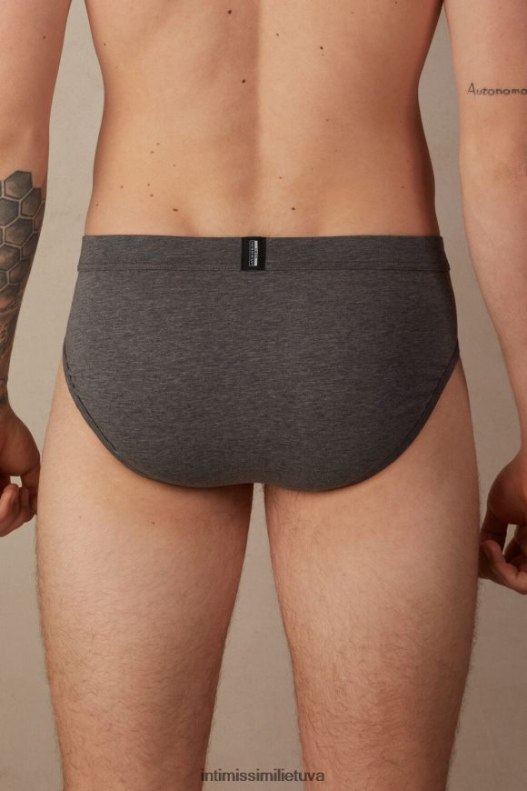 vyrų anglies pilkas melanžas natūralios šviežios supimos medvilnės kelnaitės Intimissimi apatinis trikotažas 248BPB30