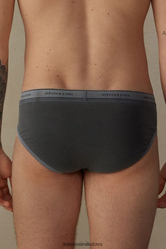 vyrų juodas drabužiais dažytos tamprios supimos medvilninės kelnaitės Intimissimi apatinis trikotažas 248BPB83