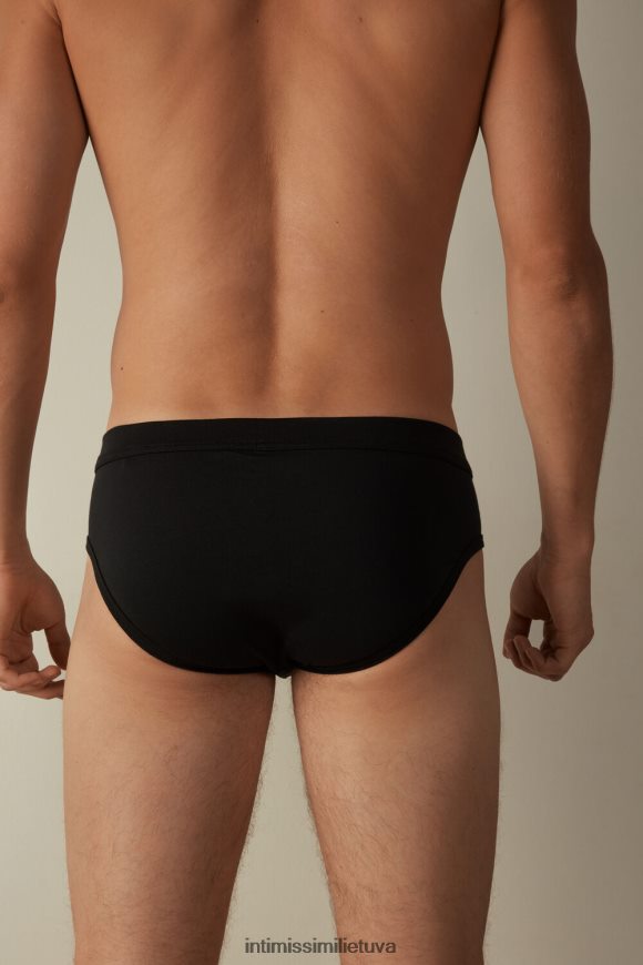 vyrų juodas supima medvilninės kelnaitės Intimissimi apatinis trikotažas 248BPB145