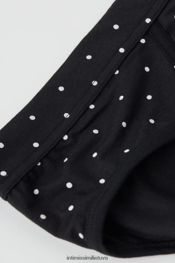 vyrų nero stampa pois tamprios supimos medvilninės taškuotos kelnaitės Intimissimi apatinis trikotažas 248BPB65