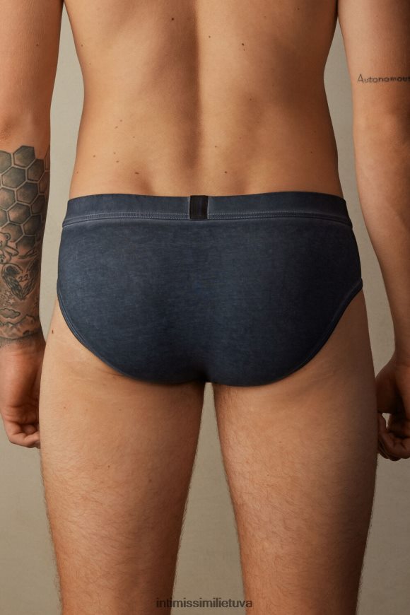 vyrų tamsiai mėlyna natūralios šviežios supimos medvilnės kelnaitės Intimissimi apatinis trikotažas 248BPB69
