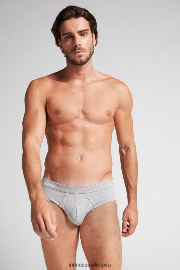 vyrų šviesiai pilkas melanžas supima medvilninės kelnaitės Intimissimi apatinis trikotažas 248BPB124