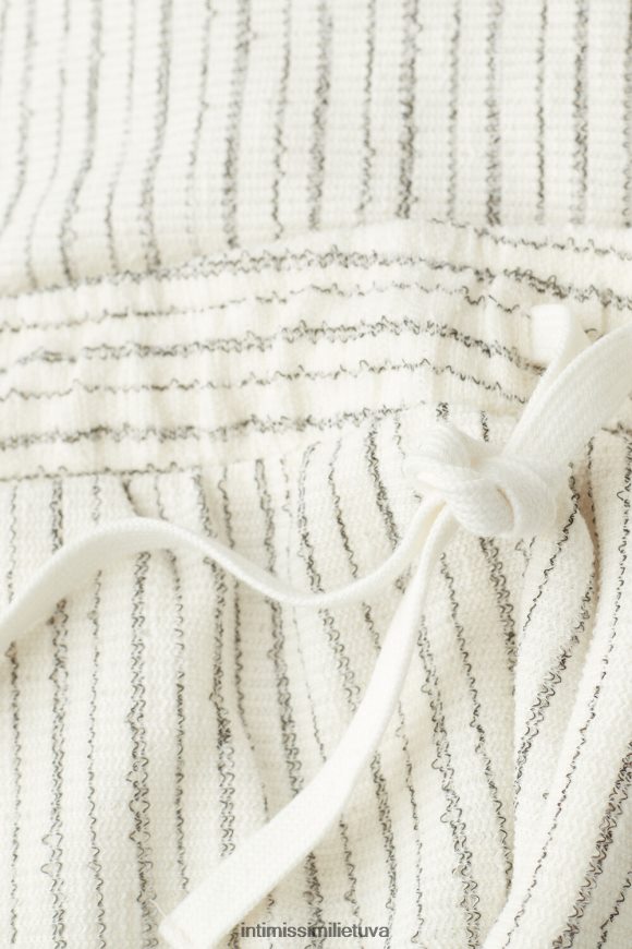 vyrų pilka juostelė ant balto dryžuoti prakaito šortai Intimissimi drabužiai 248BPB180