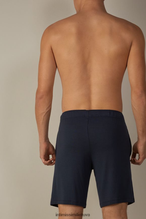 vyrų vidurnakčio mėlyna šilkiniai ir modaliniai šortai Intimissimi drabužiai 248BPB239