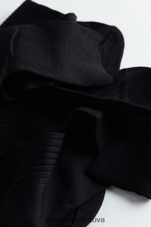 vyrų juodas ilgos briaunotos medvilninės kojinės Intimissimi kojines 248BPB389