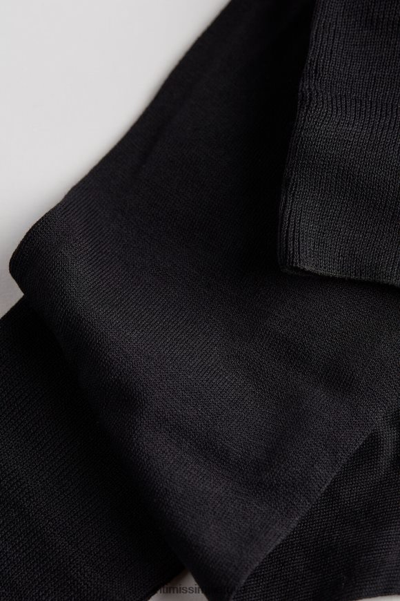 vyrų juodas ilgos satino medvilninės kojinės Intimissimi kojines 248BPB390