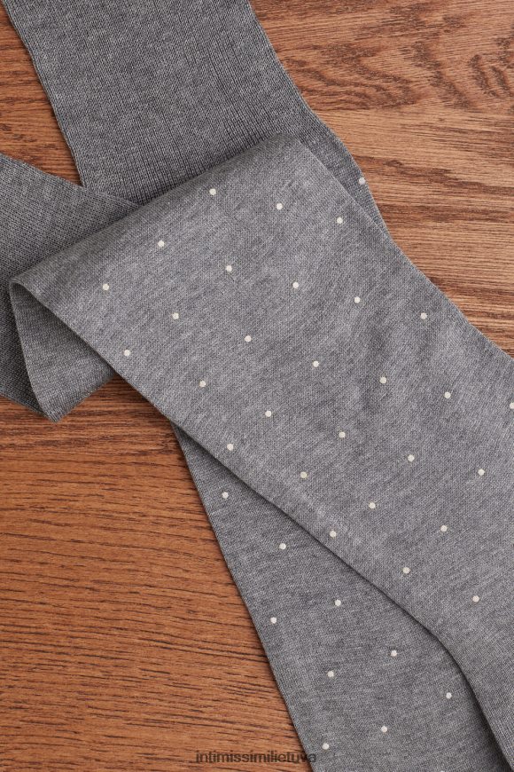 vyrų spausdinti anglies pilkos spalvos melanžą ilgos kojinės iš raštuotos Lisle medvilnės Intimissimi kojines 248BPB336