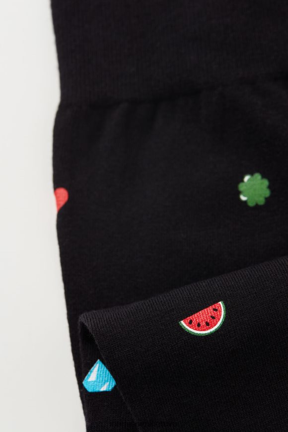 vyrų spausdinti juodai ilgos raštuotos medvilninės kojinės Intimissimi kojines 248BPB329