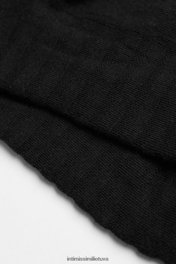 vyrų juodas kilpinės medvilninės kojinės Intimissimi kojines 248BPB363