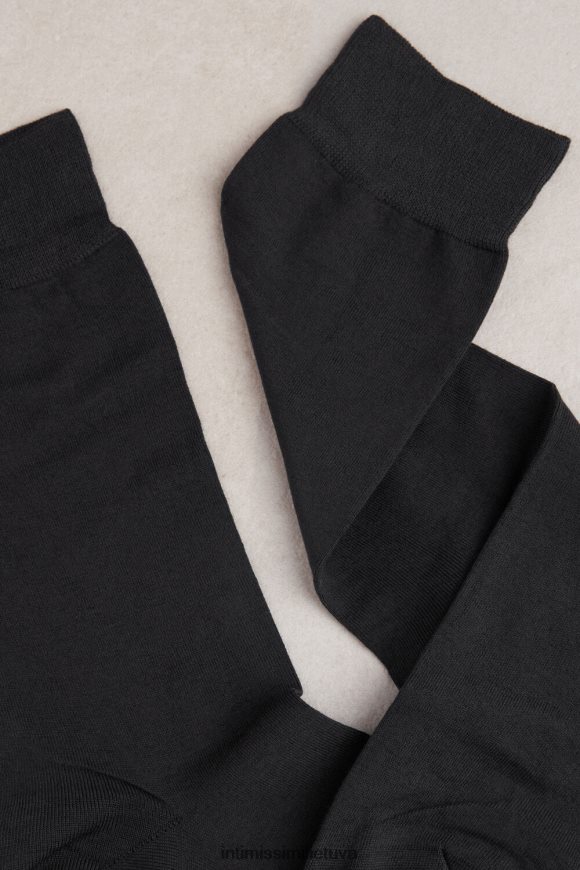 vyrų anglies pilka trumpos tamprios supima medvilninės kojinės Intimissimi kojines 248BPB344