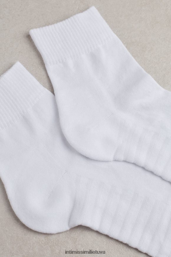 vyrų baltas itin trumpos kilpinės medvilninės kojinės Intimissimi kojines 248BPB369
