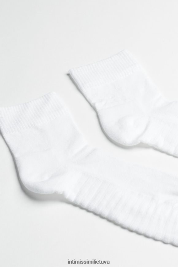 vyrų baltas itin trumpos kilpinės medvilninės kojinės Intimissimi kojines 248BPB369