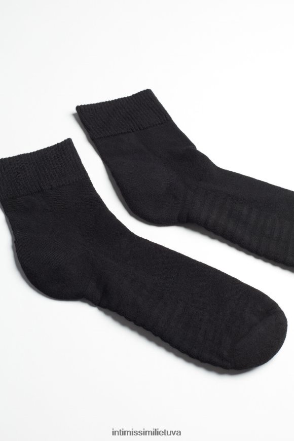 vyrų juodas itin trumpos kilpinės medvilninės kojinės Intimissimi kojines 248BPB367