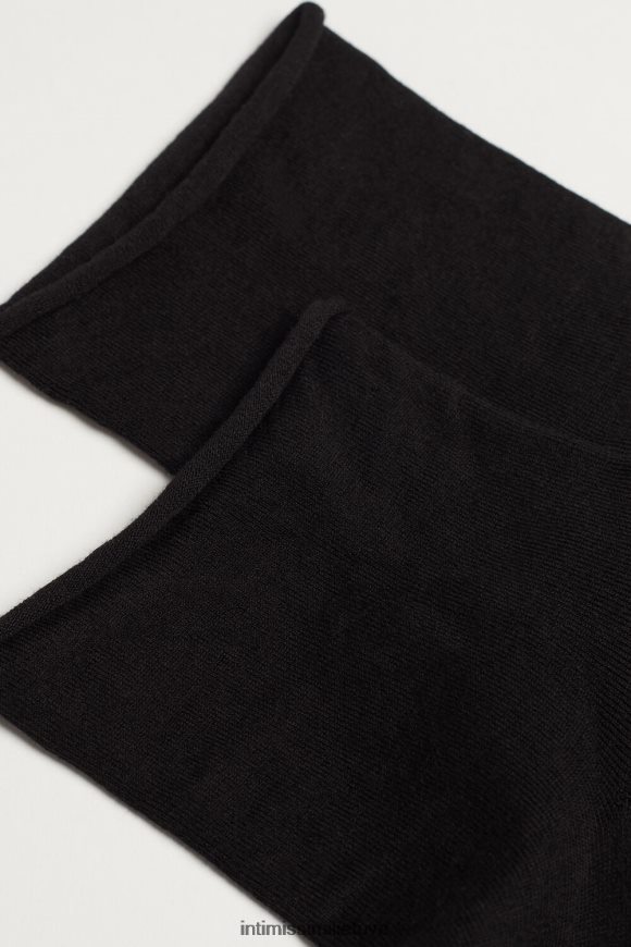 vyrų juodas itin trumpos tamprios supima medvilninės kojinės Intimissimi kojines 248BPB345