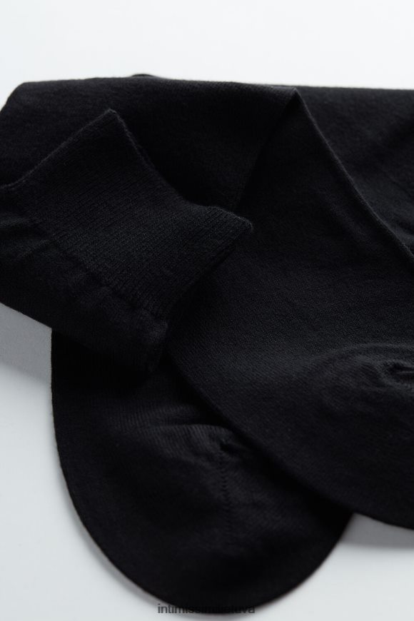 vyrų juodas trumpos šiltos medvilninės kojinės Intimissimi kojines 248BPB378