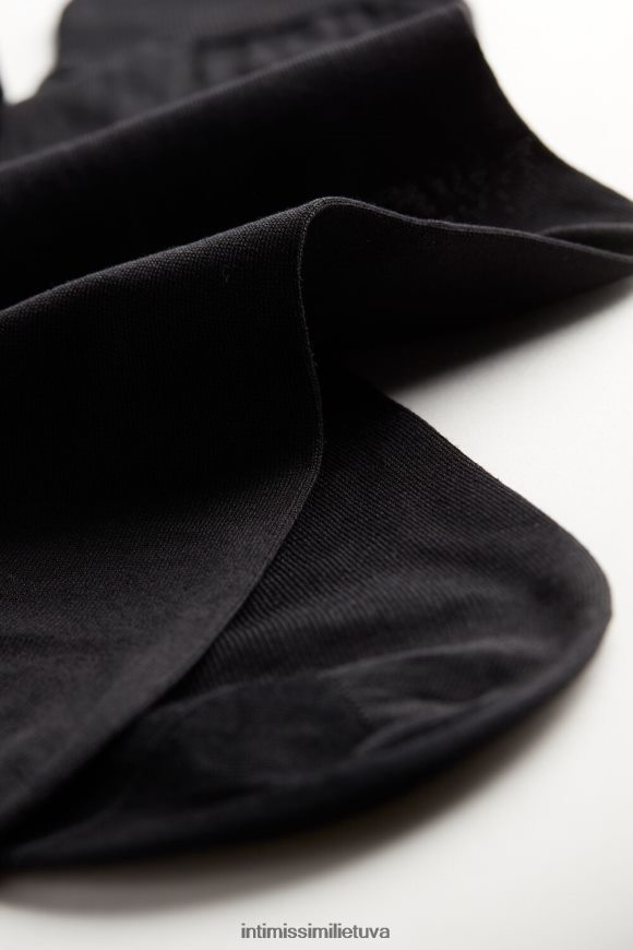 vyrų juodas trumpos satino medvilninės kojinės Intimissimi kojines 248BPB393