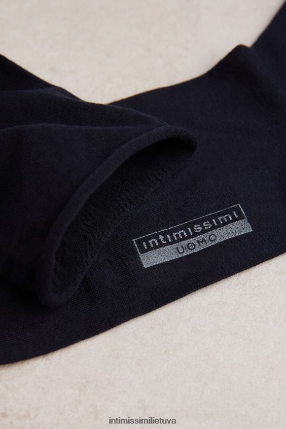 vyrų mėlyna itin trumpos tamprios supima medvilninės kojinės Intimissimi kojines 248BPB346