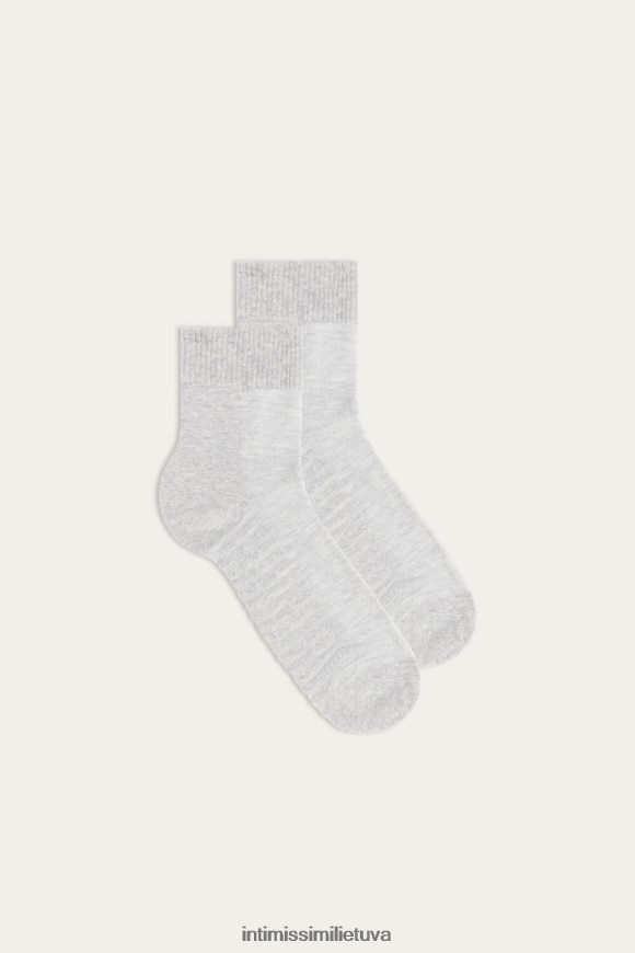 vyrų pilka vilna itin trumpos kilpinės medvilninės kojinės Intimissimi kojines 248BPB366