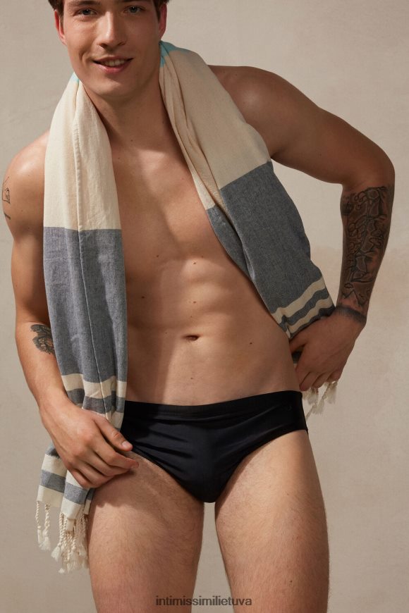 vyrų juodas paprastos maudymosi kelnaitės Intimissimi drabužiai 248BPB450