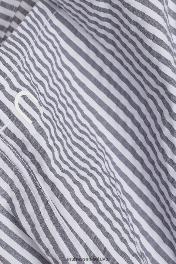 vyrų balta/mėlyna dryžuoti seersucker maudymosi šortai Intimissimi drabužiai 248BPB444