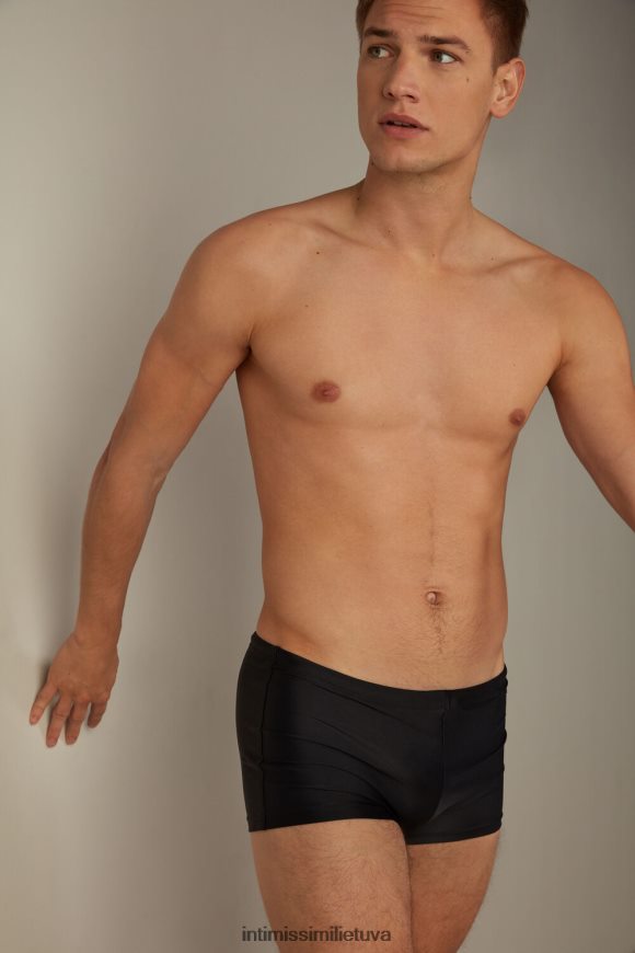 vyrų juodas paprastos kvadrato formos maudymosi kelnaitės Intimissimi drabužiai 248BPB453