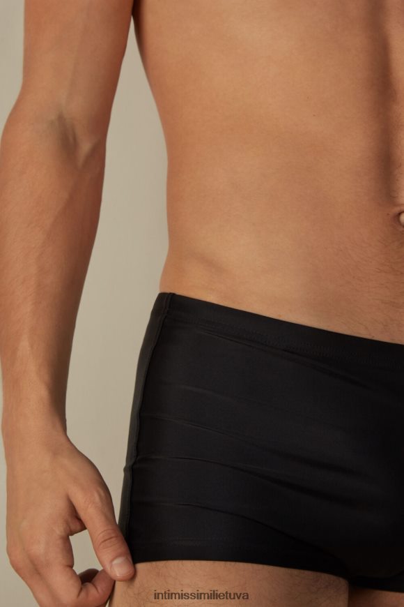 vyrų juodas paprastos kvadrato formos maudymosi kelnaitės Intimissimi drabužiai 248BPB453