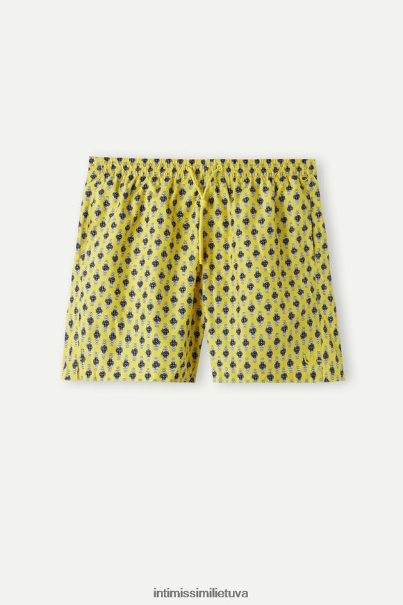 vyrų spausdinti geltonai Mikro laikrodžio rašto maudymosi šortai Intimissimi drabužiai 248BPB402