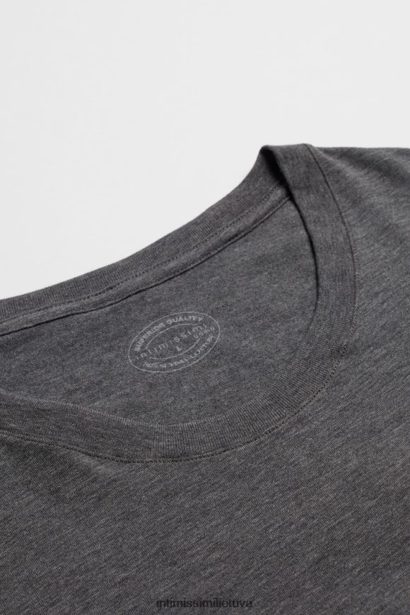 vyrų anglies pilkas melanžas medvilninis supima ilgomis rankovėmis Intimissimi drabužiai 248BPB229