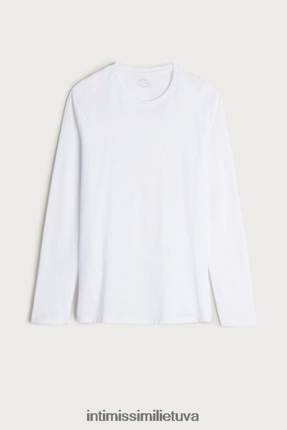 vyrų baltas medvilninis supima ilgomis rankovėmis Intimissimi drabužiai 248BPB294