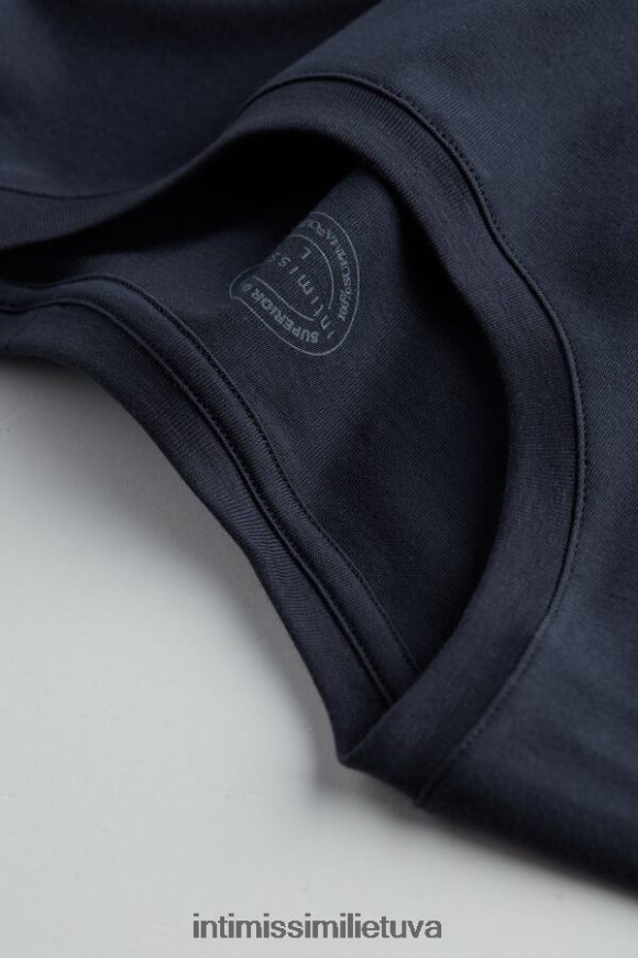 vyrų vidurnakčio mėlyna medvilninis supima ilgomis rankovėmis Intimissimi drabužiai 248BPB293
