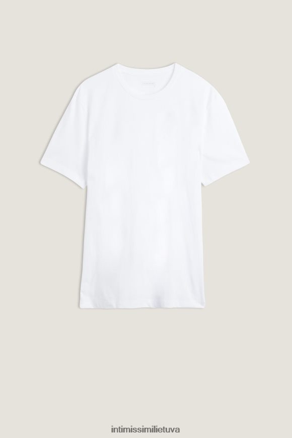 vyrų baltas medvilniniai marškinėliai Intimissimi drabužiai 248BPB226