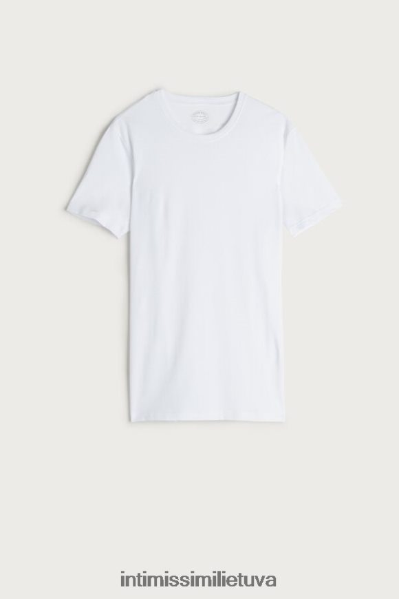 vyrų baltas tamprūs supima medvilniniai marškinėliai Intimissimi drabužiai 248BPB286
