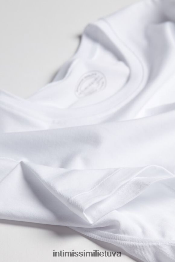 vyrų baltas tamprūs supima medvilniniai marškinėliai Intimissimi drabužiai 248BPB286