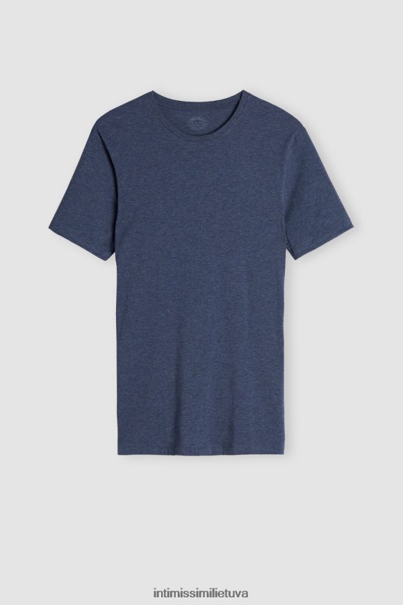 vyrų džinsinio mėlynumo mišinys tamprūs supima medvilniniai marškinėliai Intimissimi drabužiai 248BPB267