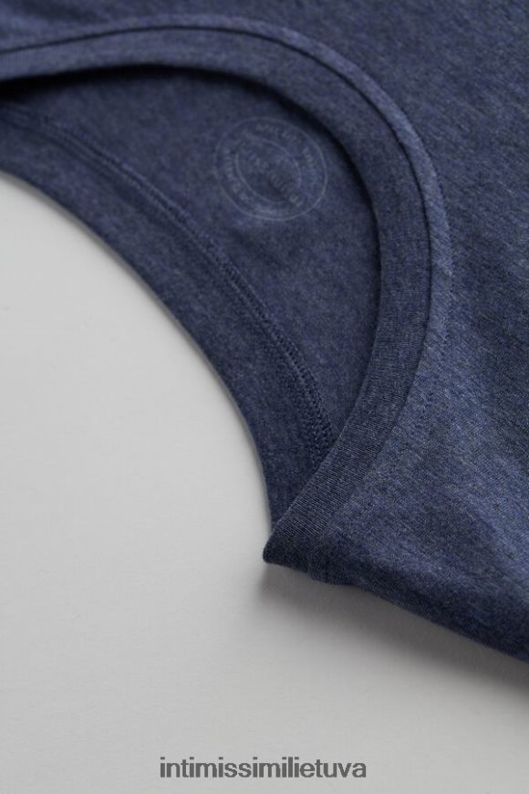 vyrų džinsinio mėlynumo mišinys tamprūs supima medvilniniai marškinėliai Intimissimi drabužiai 248BPB267