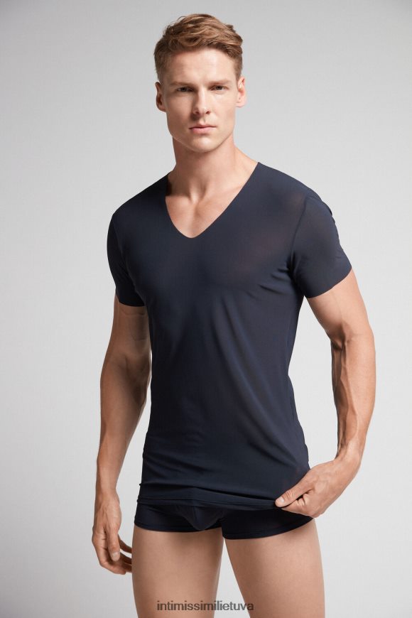 vyrų vidurnakčio mėlyna neapdoroto krašto mikrotinklo viršus Intimissimi drabužiai 248BPB264