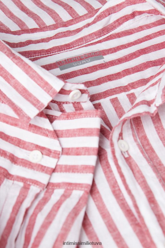 vyrų baltos raudonos juostelės balti/raudonai dryžuoti lininiai ir medvilniniai marškiniai Intimissimi drabužiai 248BPB157