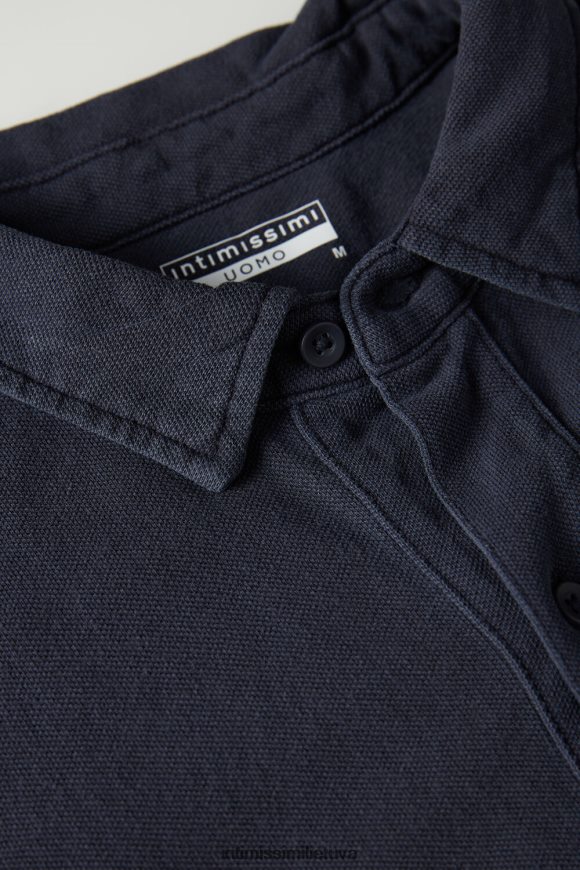 vyrų skalbtas mėlynai skalbtos kolekcijos medvilniniai pique marškinėliai Intimissimi drabužiai 248BPB204