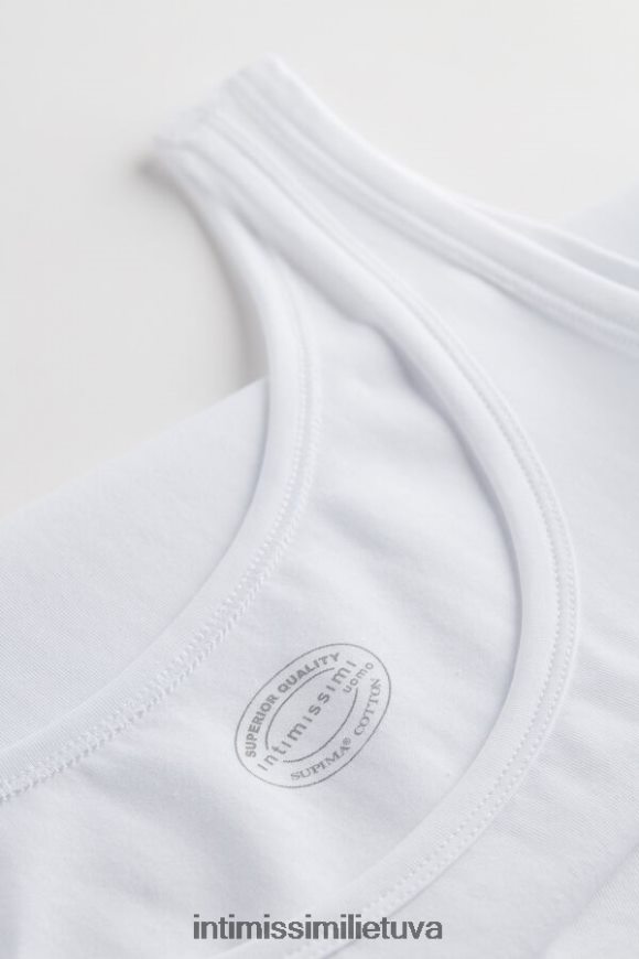 vyrų baltas liemenė be rankovių su apvaliu kaklu Intimissimi drabužiai 248BPB271